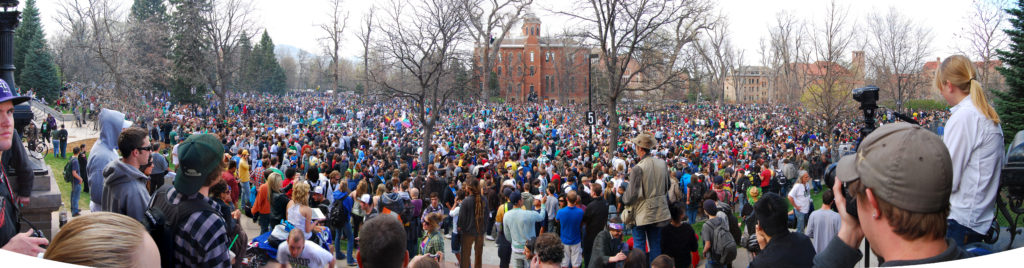 this is a typical crowd shot of a 4/20 event